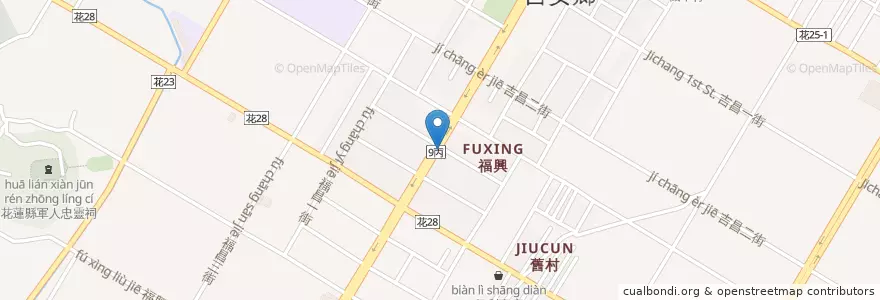 Mapa de ubicacion de 佳味早餐店 en Taiwan, Provincia Di Taiwan, Contea Di Hualien, Ji'an.