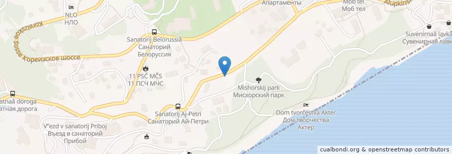 Mapa de ubicacion de Villa Victoria en Russia, South Federal District, Autonomous Republic Of Crimea, Republic Of Crimea, Yalta City Municipality, Городской Округ Ялта.