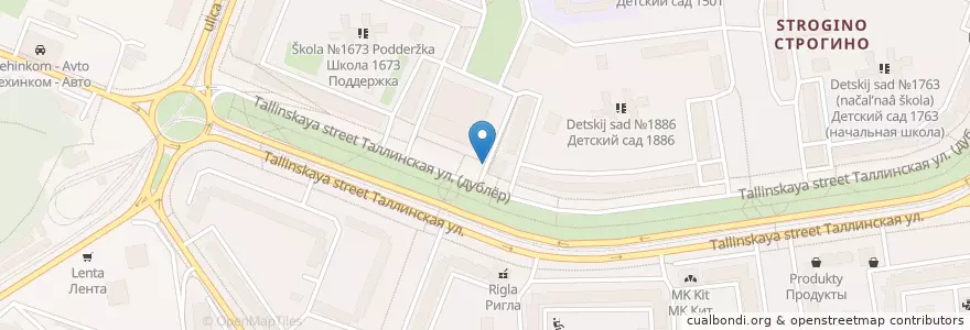 Mapa de ubicacion de Айсберри en Rússia, Distrito Federal Central, Москва, Северо-Западный Административный Округ, Район Строгино.