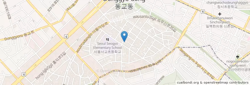 Mapa de ubicacion de Emilio en Corea Del Sud, Seul, 마포구, 서교동.