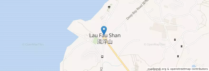 Mapa de ubicacion de 流動郵政局:流浮山 Mobile Post Office: Lau Fau Shan en China, Hong Kong, Guangdong, Wilayah Baru, 元朗區 Yuen Long District.