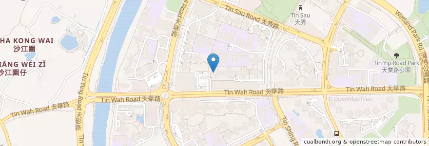 Mapa de ubicacion de 天悅郵政局 Tin Yuet Post Office en چین, هنگ‌کنگ, گوانگ‌دونگ, 新界 New Territories, 元朗區 Yuen Long District.