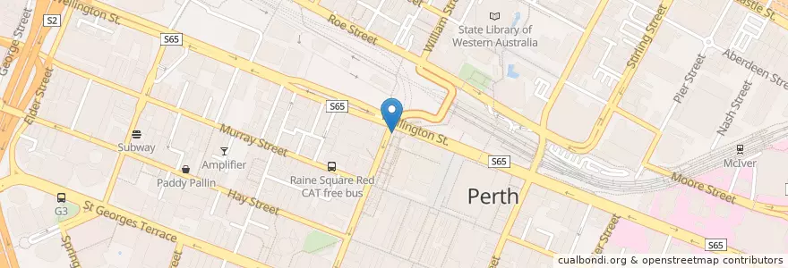 Mapa de ubicacion de The Italian Corner en Australia, Western Australia, City Of Perth.