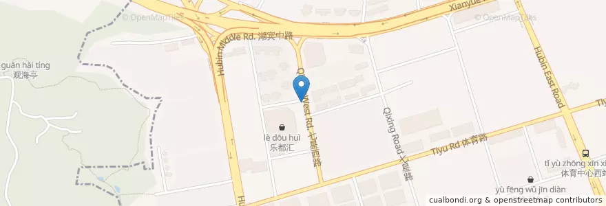 Mapa de ubicacion de 七星西路乐购门口 120500 en China, Fujian, Siming.