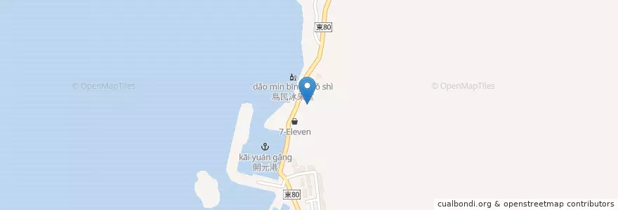 Mapa de ubicacion de 有一間燒烤 en Tayvan, 臺灣省, Taitung, 蘭嶼鄉 Ponso No Tao.