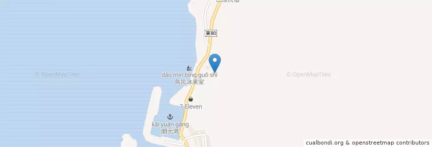 Mapa de ubicacion de 小木屋關東煮 en 臺灣, 臺灣省, 臺東縣, 蘭嶼鄉 Ponso No Tao.