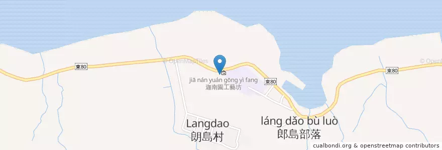 Mapa de ubicacion de 迦南園工藝坊 en تایوان, 臺灣省, 臺東縣, 蘭嶼鄉 Ponso No Tao.