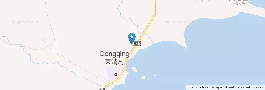 Mapa de ubicacion de 人魚和貓 en Taiwán, Provincia De Taiwán, Condado De Taitung, 蘭嶼鄉 Ponso No Tao.