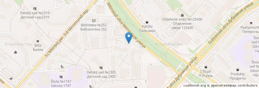 Mapa de ubicacion de Горздрав en Rússia, Distrito Federal Central, Москва, Северо-Западный Административный Округ, Район Митино.