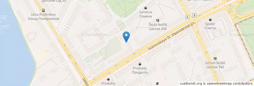 Mapa de ubicacion de Антикафе en Russie, District Fédéral Du Nord-Ouest, Oblast De Léningrad, Saint-Pétersbourg, Невский Район, Ивановский Округ.