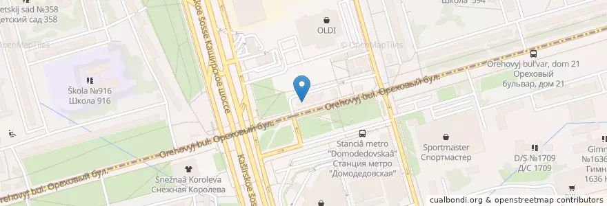 Mapa de ubicacion de Почта Банк en 俄罗斯/俄羅斯, Центральный Федеральный Округ, Москва, Южный Административный Округ.