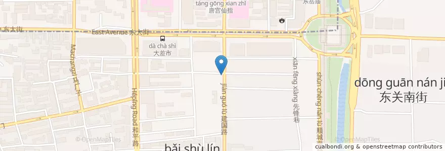 Mapa de ubicacion de Ren Ren Ju en China, Shaanxi, Xi'an, Beilin District.