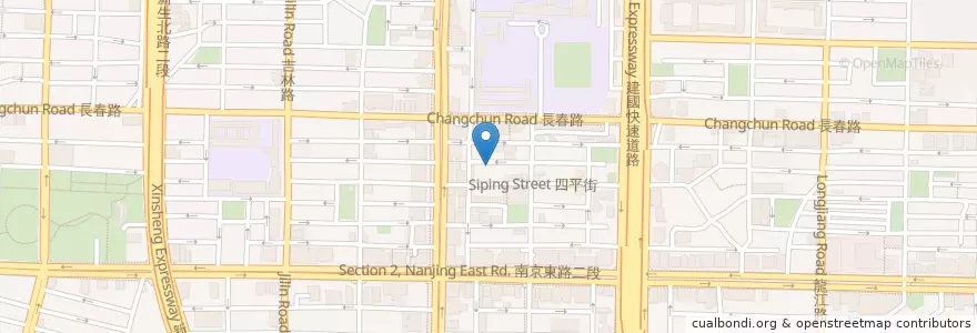 Mapa de ubicacion de 18食堂鐵板料理 en Taiwan, 新北市, Taipé, 中山區.