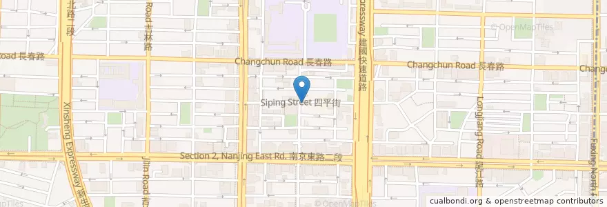 Mapa de ubicacion de 越南小吃攤 en 台湾, 新北市, 台北市, 中山区.