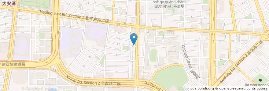 Mapa de ubicacion de 胖胖原味麻辣 en Taïwan, Nouveau Taipei, Taipei, District De Daan.