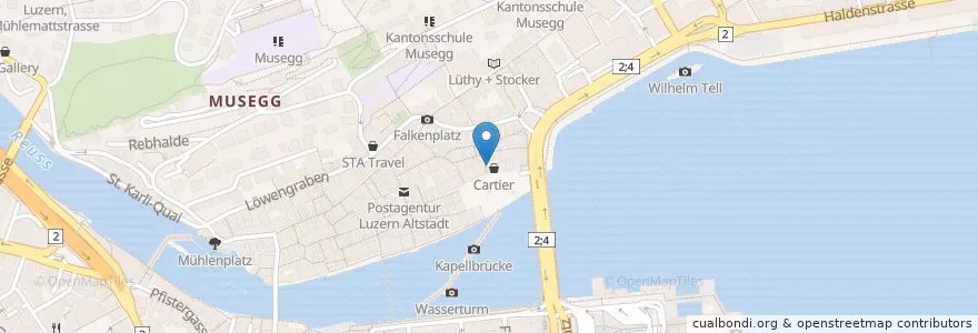 Mapa de ubicacion de Dr. med. Esther Schmid-Gall en Suiza, Lucerna, Lucerna.