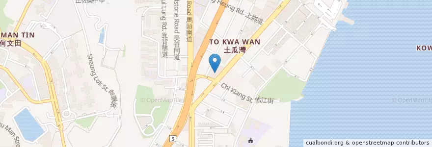 Mapa de ubicacion de 南洋商業銀行土瓜灣分行 en China, Guangdong, Hongkong, Kowloon, New Territories, 九龍城區 Kowloon City District.