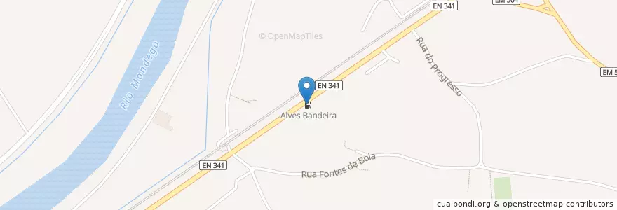 Mapa de ubicacion de Alves Bandeira en Portugal, Centro, Baixo Mondego, Coímbra, Montemor-O-Velho, Santo Varão.