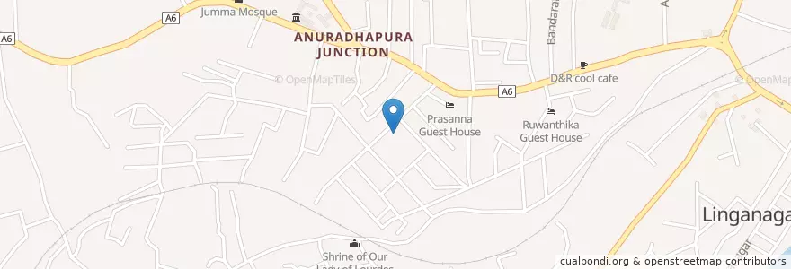 Mapa de ubicacion de Sri Gnanavairavar Kovil en ශ්‍රී ලංකාව இலங்கை, கிழக்கு மாகாணம், තිරිකුණාමළය දිස්ත්‍රික්කය.