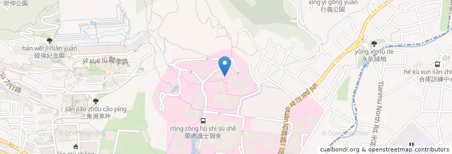Mapa de ubicacion de 松風亭 en Tayvan, 新北市, Taipei, 北投區.