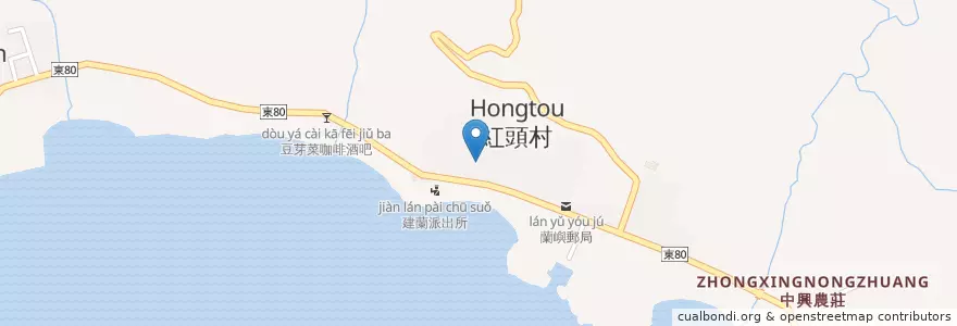 Mapa de ubicacion de 飛魚文化會館 en 臺灣, 臺灣省, 臺東縣, 蘭嶼鄉.