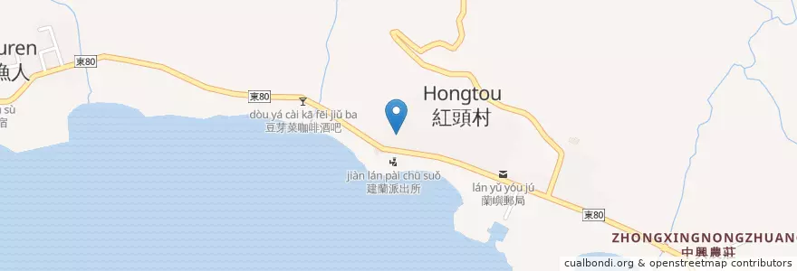 Mapa de ubicacion de 阿力給早餐店 en تايوان, مقاطعة تايوان, مقاطعة تايتونغ, 蘭嶼鄉 Ponso No Tao.