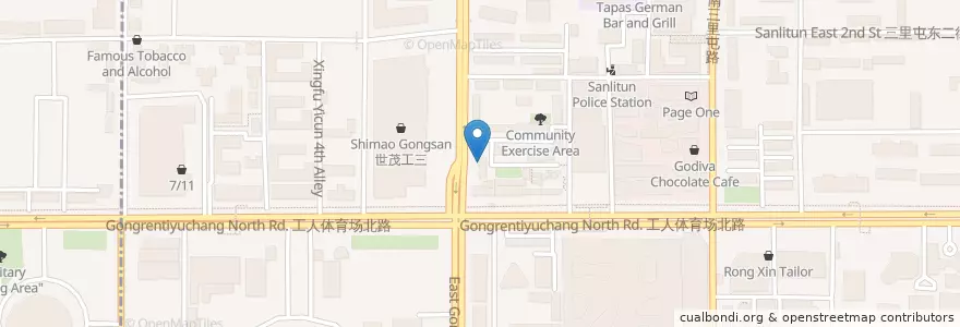 Mapa de ubicacion de Honolulu cafe en China, Pequim, Hebei, 朝阳区 / Chaoyang.