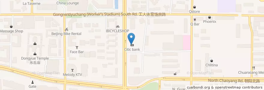 Mapa de ubicacion de Citic bank en 중국, 베이징시, 허베이성, 朝阳区 / Chaoyang.