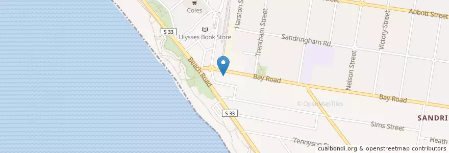Mapa de ubicacion de Black Squirrel Cafe en استرالیا, Victoria, City Of Bayside.