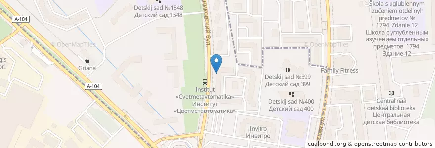 Mapa de ubicacion de Оникс en Rusland, Centraal Federaal District, Moskou, Северный Административный Округ, Бескудниковский Район.