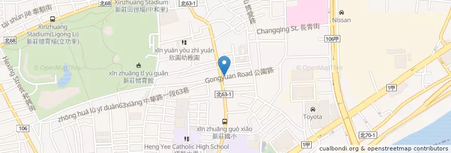Mapa de ubicacion de 紅豆媽媽 en Taiwán, Nuevo Taipéi, 新莊區.