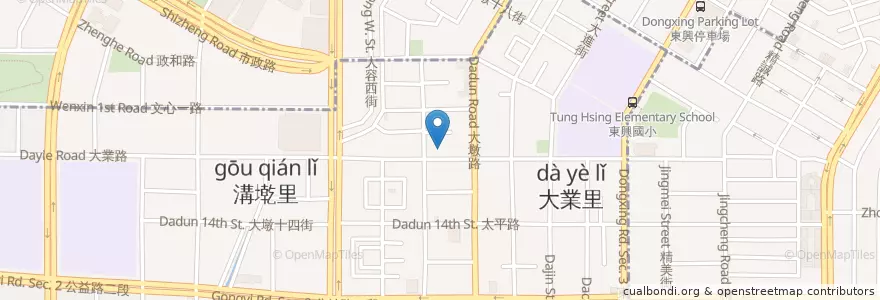 Mapa de ubicacion de 北極辣鍋 en 台湾, 台中市, 南屯区.