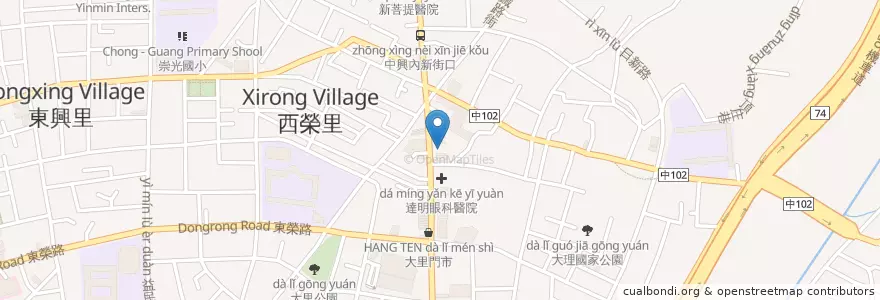 Mapa de ubicacion de 大里區農會內新辦事處 en تایوان, تایچونگ, 大里區.