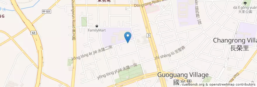 Mapa de ubicacion de 蔡坤龍資優數學 en Taiwan, Taichung, 大里區.