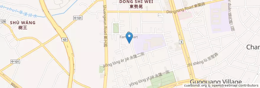 Mapa de ubicacion de 日新牙醫診所 en 台湾, 台中市, 大里区.