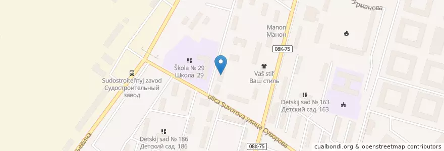 Mapa de ubicacion de Отдел полиции 2 en Россия, Дальневосточный Федеральный Округ, Хабаровский Край, Городской Округ Хабаровск.
