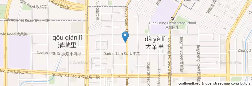 Mapa de ubicacion de 台新國際商業銀行 en Taiwán, Taichung, 南屯區.