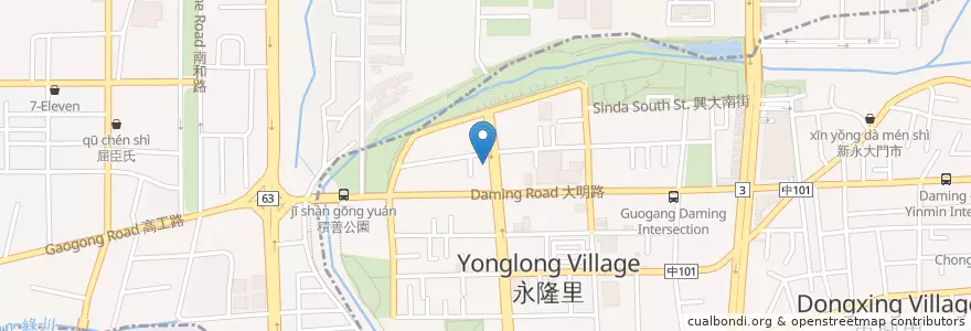 Mapa de ubicacion de 藏甜手作廚房 en 타이완, 타이중 시.