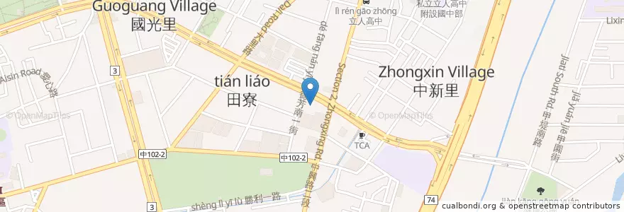 Mapa de ubicacion de 易鼎活蝦極品 en تایوان, تایچونگ, 大里區.