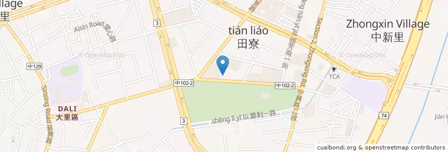 Mapa de ubicacion de 帝一薑母鴨 大里店 en 臺灣, 臺中市, 大里區.