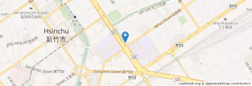 Mapa de ubicacion de 徐文錦眼科診所 en تايوان, مقاطعة تايوان, سين شو, 東區.