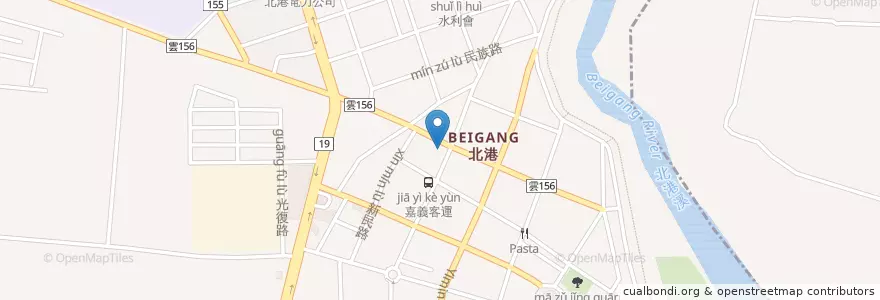 Mapa de ubicacion de 85度C雲林北港店 en Taiwan, Taiwan, Landkreis Yunlin, Beigang.