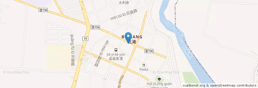 Mapa de ubicacion de 阿國肉羹 en تایوان, 臺灣省, 雲林縣, 北港鎮.