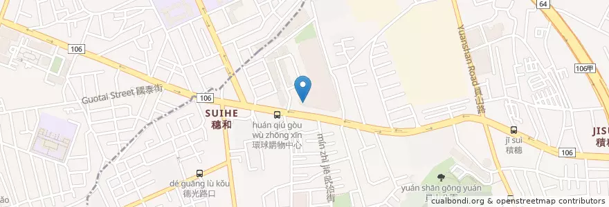 Mapa de ubicacion de 八千代迴轉壽司 en 타이완, 신베이 시, 중허 구, 반차오 구.