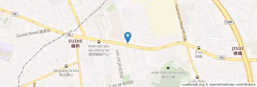 Mapa de ubicacion de 錢佳小館 en تایوان, 新北市, 中和區, 板橋區.