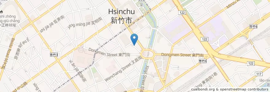 Mapa de ubicacion de 彰化商業銀行 en 台湾, 台湾省, 新竹市, 東区.