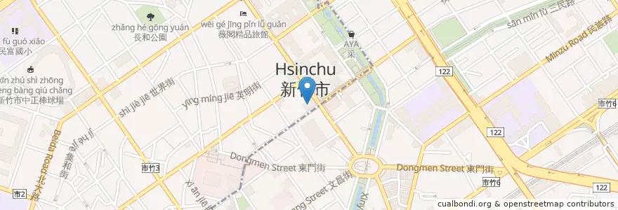 Mapa de ubicacion de 新竹市工業會 en تايوان, مقاطعة تايوان, سين شو, 東區.