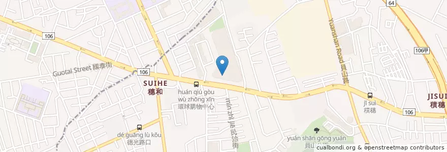 Mapa de ubicacion de 米哥烘焙坊 en 타이완, 신베이 시, 중허 구, 반차오 구.