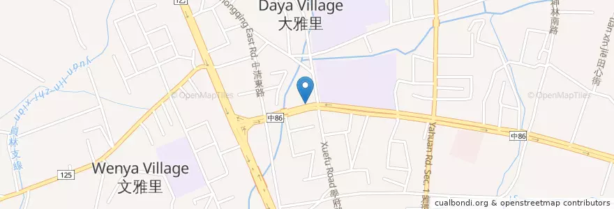 Mapa de ubicacion de 李眼科 en Taiwan, Taichung, Distretto Di Daya.