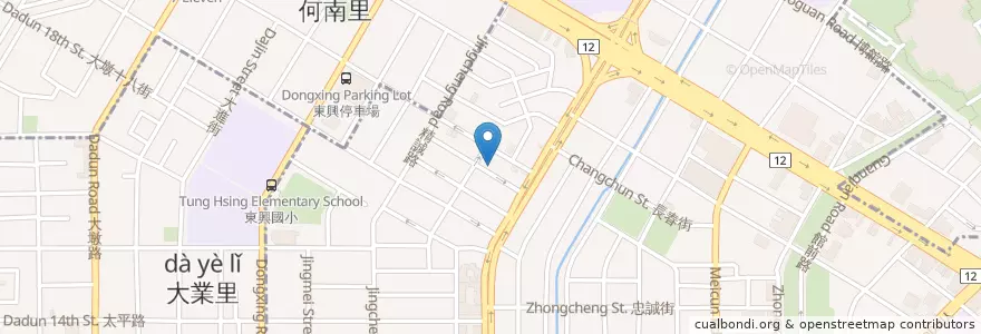 Mapa de ubicacion de 御三家 en Taiwán, Taichung, 西區.